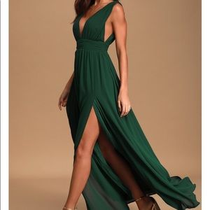 Lulu’s Heavenly Hues Forest Green Maxi Dress